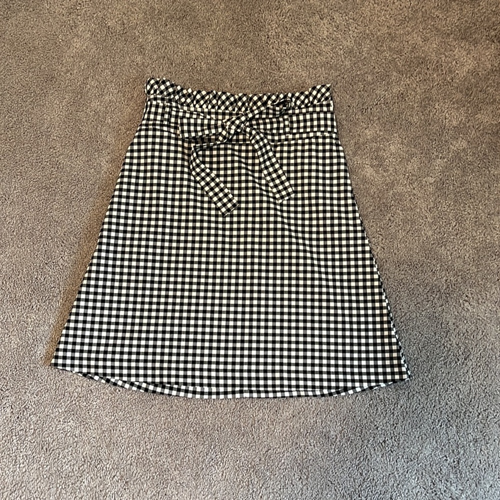 Black and White Gingham Skirt